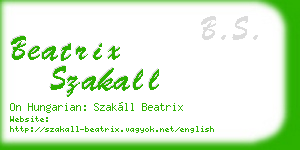 beatrix szakall business card